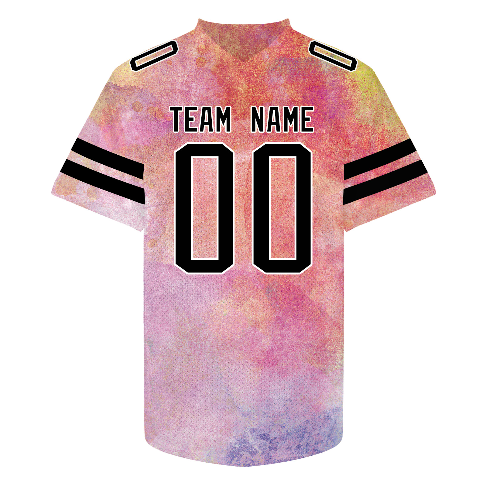 Custom Pink V-Neck Football Jersey Personalized Game Shirts