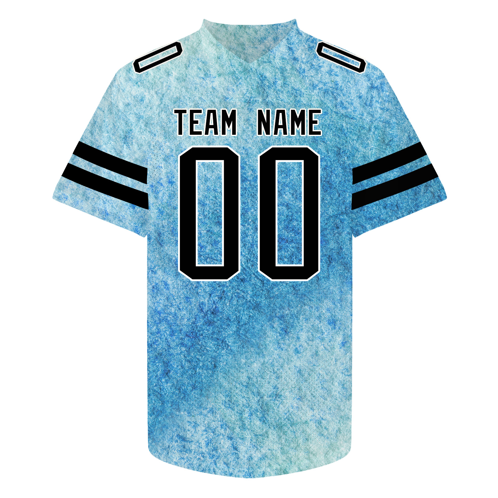 Custom Blue V-Neck Football Jersey Personalized Game Shirts