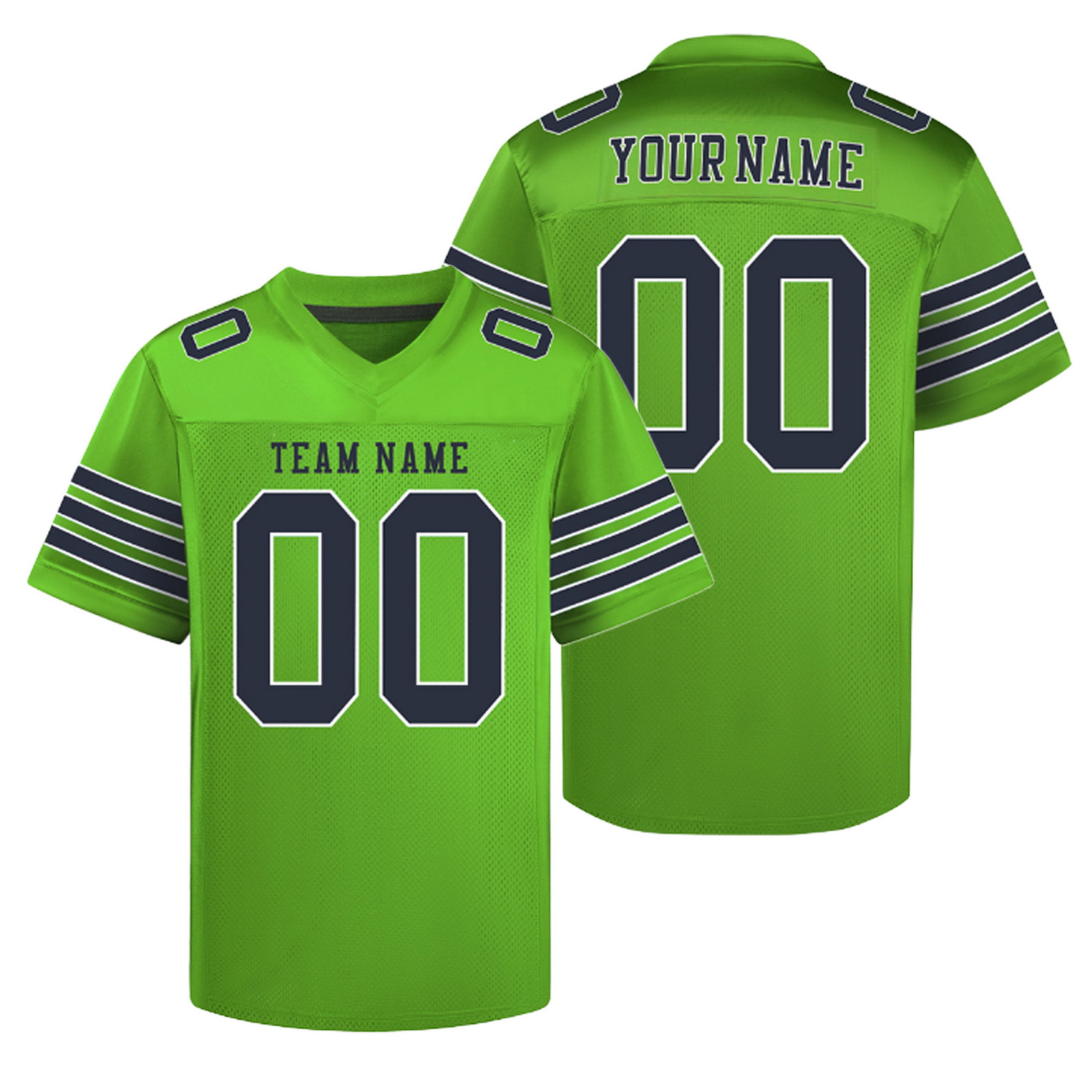 Custom Green Navy S Football Jersey Personalized Team Shirt