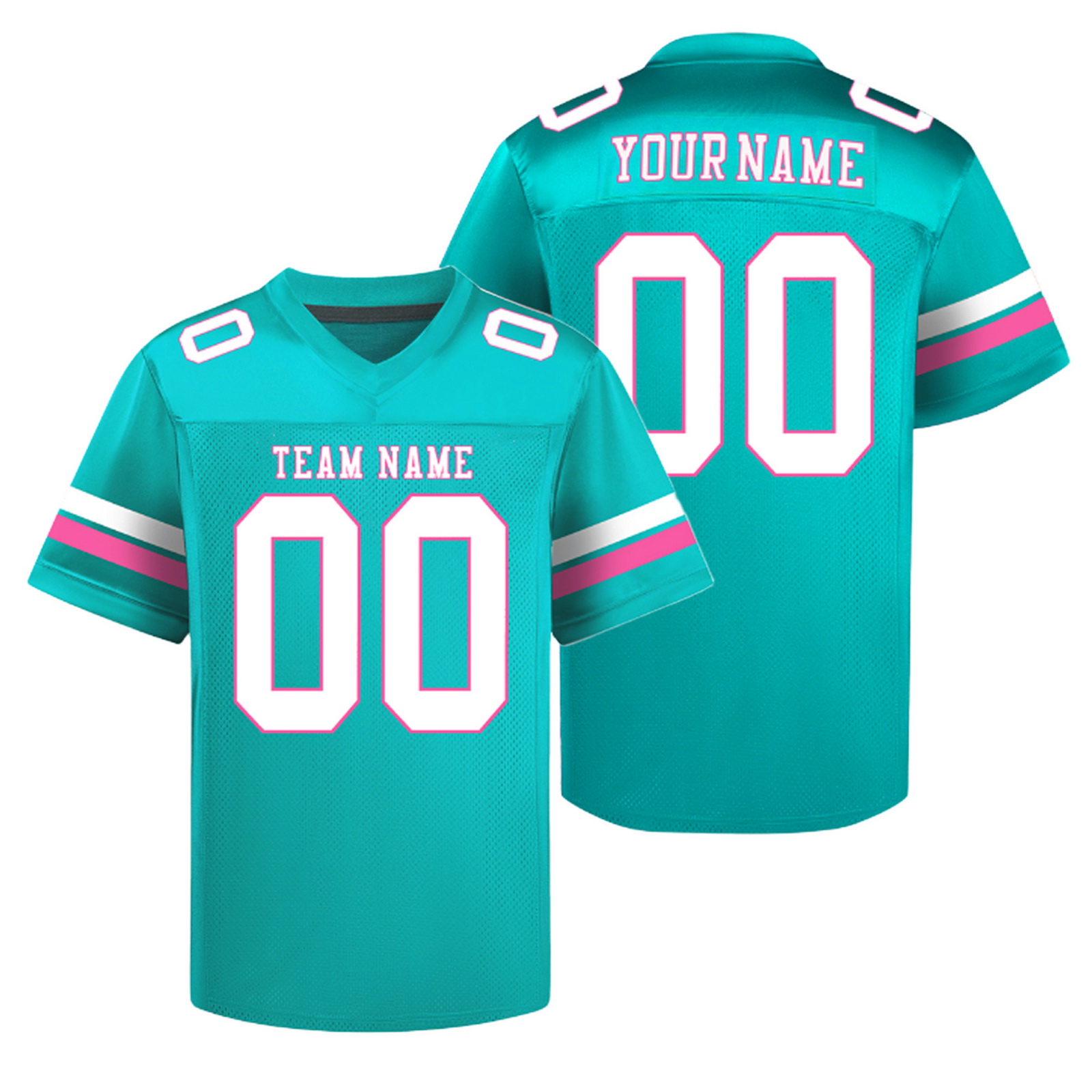 Custom Green White B Football Jersey Personalized Team Shirt