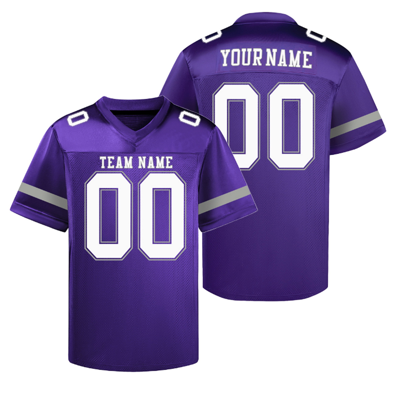Custom Purple White Football Jersey Personalized Team Shirt