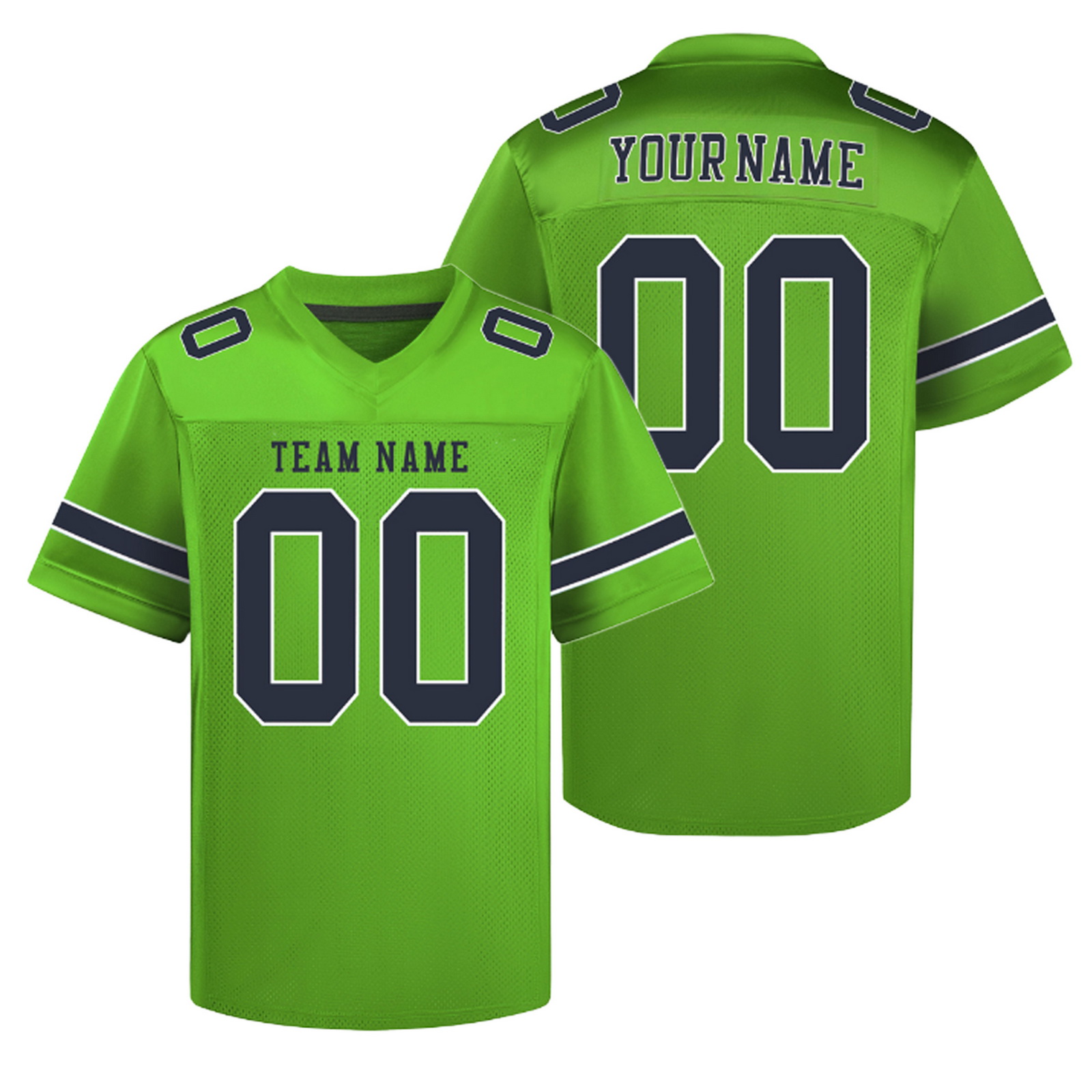 Custom Green Navy Football Jersey Personalized Team Shirt