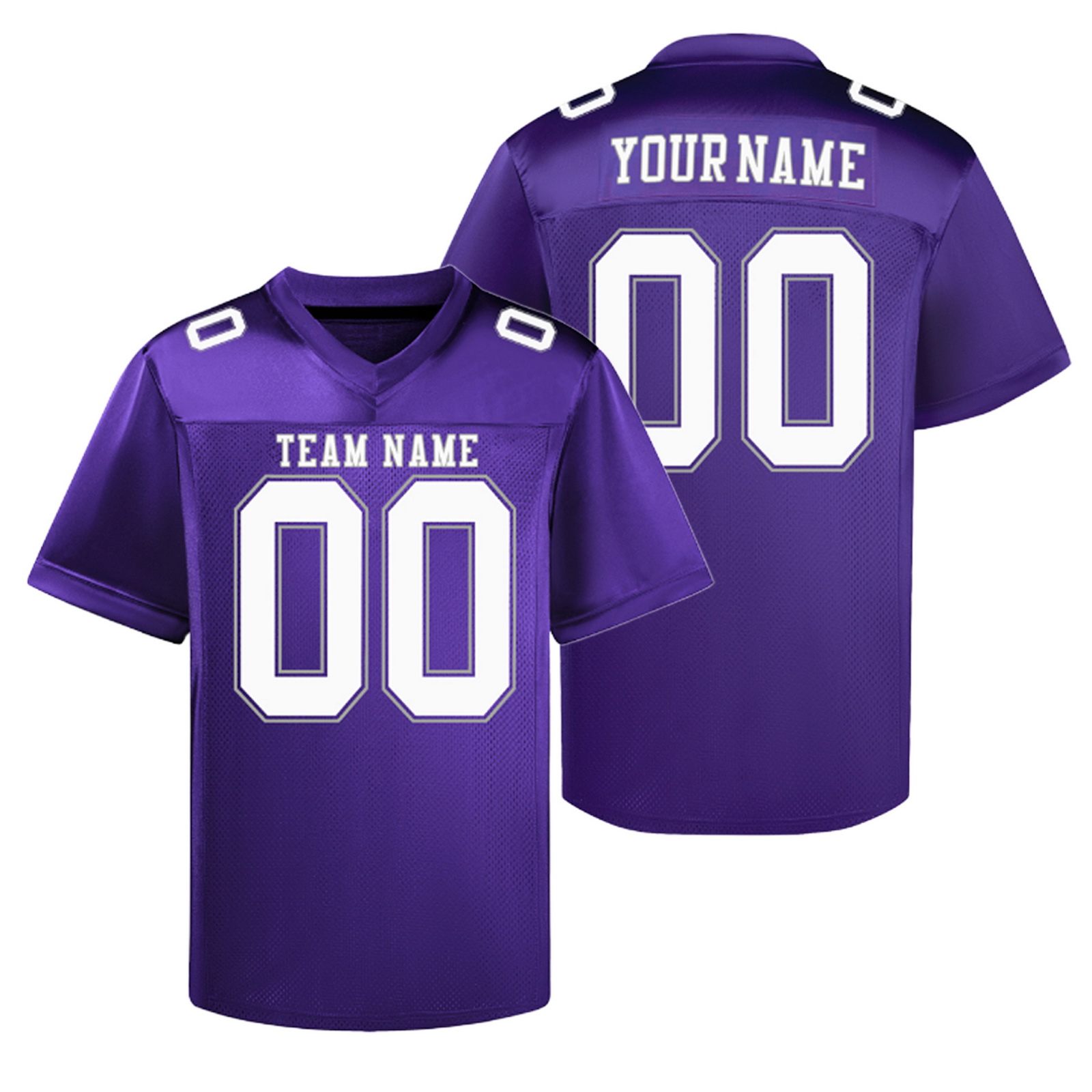 Custom Purple White T Football Jersey Personalized Team Shirt