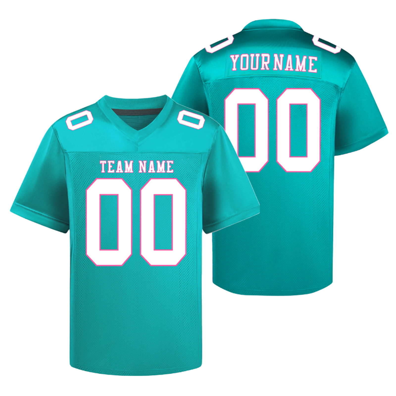 Custom Green White Football Jersey Personalized Team Shirt